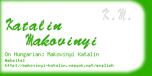 katalin makovinyi business card